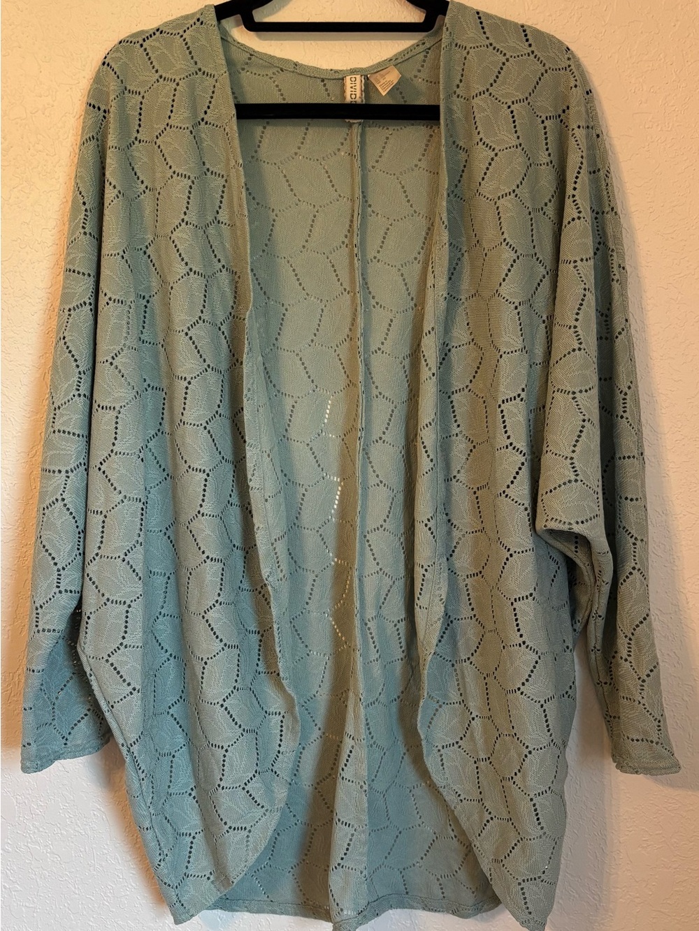 H&M Open Knit Cardigan in Sage